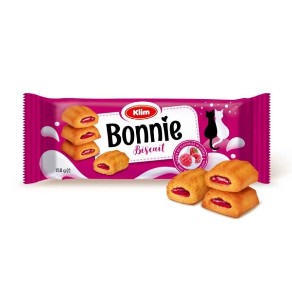 Kekse „Bonnie“ mit Himbeer-Joghurt-Füllung, 150g