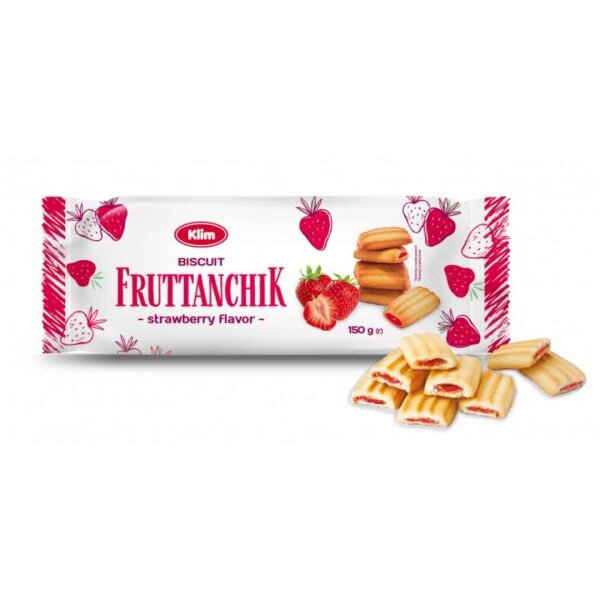Печиво "Fruttanchik" з полуничною начинкою, 150г